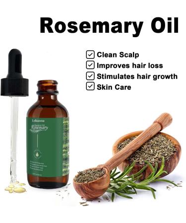 Rosemary Essential Oil Rosemary Hair Oil for Hair Growth Nourishes the Scalp Improves Hair Loss Organic Rosemary Essential Oil Stimulates Hair Growth for Eyelashes and Eyebrows - Buy Online on GoSupps.com