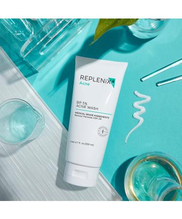 Replenix Acne Wash 5% Benzoyl Peroxide Face and Body Cleanser 6.7 oz - Soap-Free for Blemish Prone Skin - Buy Online on GoSupps.com