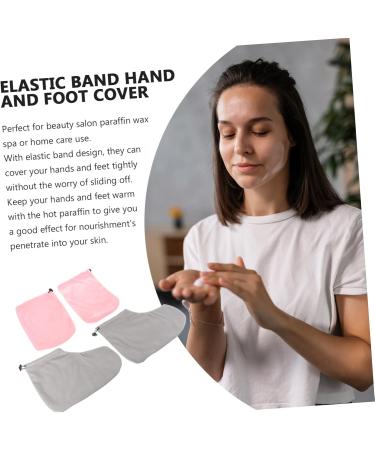 FRCOLOR Paraffin Wax Work Gloves Booties 1 Set Gloves Fabric Insulation Cover Cosmetic Wax Bath Hand Mitts - Buy Online on GoSupps.com