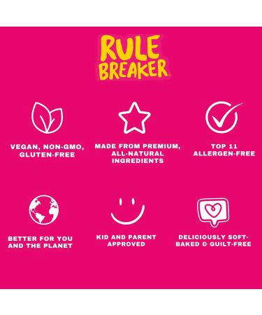 Rule Breaker Snacks Birthday Cake Blondie | Vegan Gluten-Free Nut-Free | Pack of 12 1.9 oz Bars | Top 11 Allergen-Free | Ideal for School & Office - Buy Online on GoSupps.com
