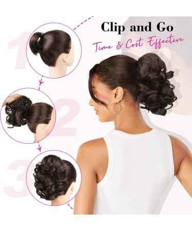 REECHO Short Curly Wavy Ponytail Extension in Dark Chocolate Brown - HP001 - Buy Online on GoSupps.com