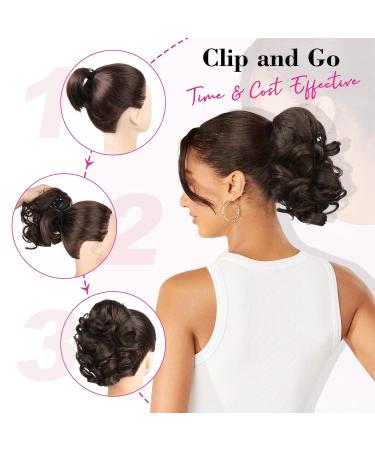 Reecho 23cm Ponytail Hair Extension - Short Curly Wavy Clip-in Extensions for Women - Copper Color - Buy Online on GoSupps.com