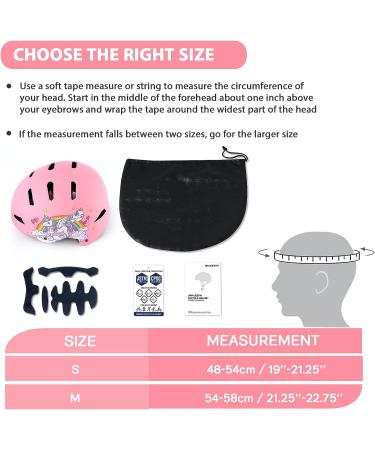 Kids Toddler Bike Helmet | Dual-Certified CPSC & ASTM | Unicorn Pink | Ages 3-14 | Boys Girls Men Women | Small 48-54cm - Buy Online on GoSupps.com