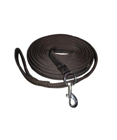 Brama-West Softlunge - Horse lunge line with hand loop and carabiner - approx. 8m - brown