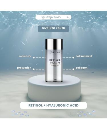 LuxeJoie Retinol Serum 1.7 oz | Anti-Aging Face Serum with Hyaluronic Acid & Vitamin E | Unscented Hydrating Resurfacing Serum for Sensitive Skin - Buy Online on GoSupps.com