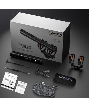 Comica CVM-VM20 Shotgun Microphone Kit - Professional Super Cardioid Video Mic for Smartphone/DSLR Cameras - Ideal for Interviews/Recordings - Buy Online on GoSupps.com