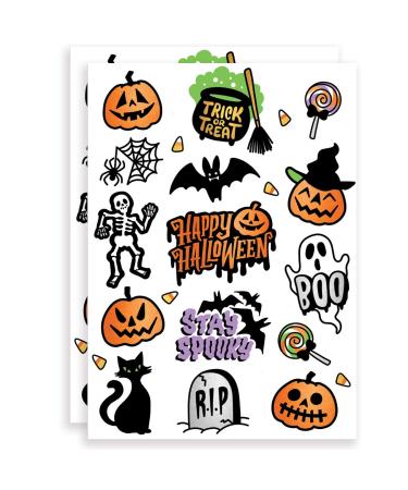 XO Fetti Halloween Tattoos for Kids - 30 Styles | Happy Halloween Decorations with Skeletons, Ghosts, Pumpkins, Spiderwebs + More - Buy Online on GoSupps.com