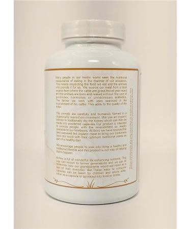 Grass-fed Irish Beef Kidney Capsules Un-Defatted Full Absorption of Naturally Occurring Vitamins and Minerals Found in Beef Kidney - Buy Online on GoSupps.com