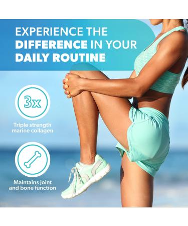 Marine Collagen Capsules 1855mg - Enriched with Hyaluronic Acid & Vitamins C & E - 120 Capsules - Promotes Healthy Skin, Immune System & Joints - Buy Online on GoSupps.com