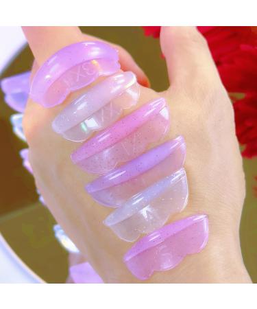 Lash Lift Shields U Curl 6 Size Lash Lift Lifting Pad Round Eyelash Lifting Shield Shiny Perm Rods Make Eyes Ultra Curl Flexible Pads Extreme Rod 100 Use Elastic Lami Perming Roller Anti Tint Stain