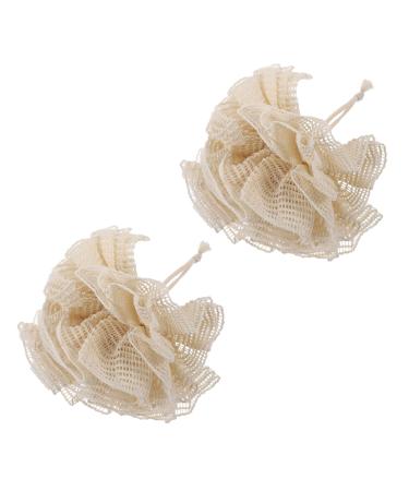 NOLITOY 2pcs Bath Sponge Loofah Strainer Body Wash Sponge Bath Balls for Women Relaxing Foam Bath Ball Filter Bath for Shower Bubble Maker Track Clean Miss Ramie Fiber