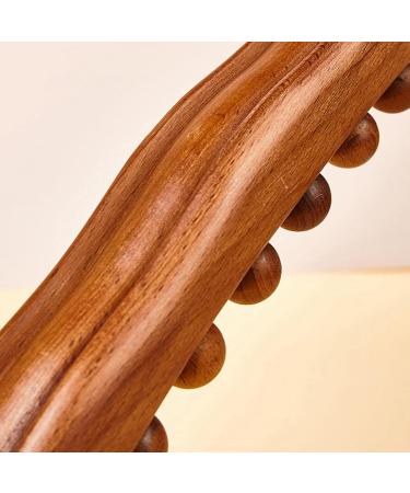 SuanQ 20 Beads Guasha Scraping Stick - Wooden Massage Tool for Muscle Soreness Relief & Body Meridian Therapy - Buy Online on GoSupps.com