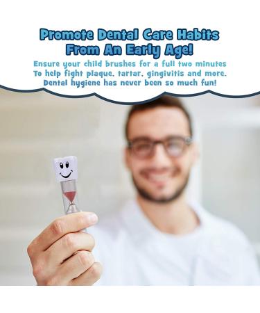 JUNDUN Children's Toothbrush Set with Smiley Sand Timer - 3 Color Hourglass for 2-Minute Teeth Brushing - Buy Online on GoSupps.com