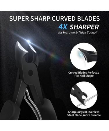 Professional Foot Nail Clipper Set - Super Sharp Stainless Steel Nail Tongs for Thick & Ingrown Nails | Pedicure Foot Care | 2 Piece Nail Scissors & File - Buy Online on GoSupps.com