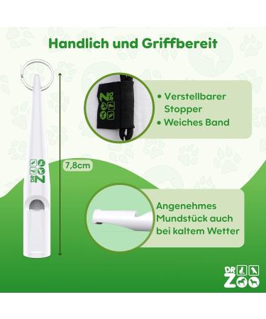 DR ZOO Dog Pipe - Effective Dog Training & Recall | Premium Dog Accessories | White Dog Whistles Design - Buy Online on GoSupps.com
