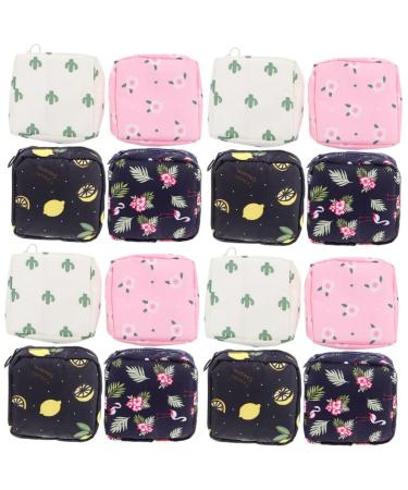 Lurrose 16 pc storage bag for women's bandages first period period pockets for girls in teenage age bag for women's bandages oxford-fabric multifunction hygiene bags travel