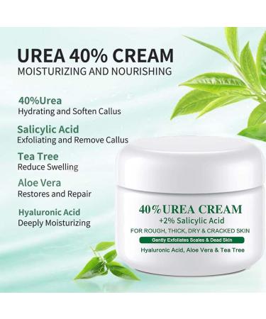Urea Foot Cream - 42% Foot Cream for Cracked Heels and Dry Skin - Deep Moisturizing Aloe Vera Tea Tree Ingredient Treatment - Maximum Strength Urea Cream for Callused Rough Skin - Buy Online on GoSupps.com