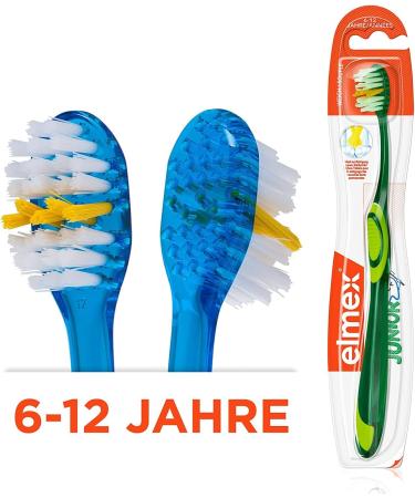 Elmex Junior Toothbrush 6-12 Years - Soft Bristles Pack of 6 | Gentle Care for Kids' Changing Teeth - Buy Online on GoSupps.com