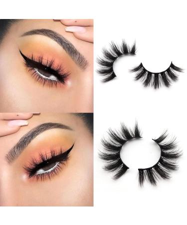 Veleasha Natural Look Fluffy False Eyelashes - Faux Mink Soft Volume Handmade Eye Lashes - 2 Sets Pack - Buy Online on GoSupps.com