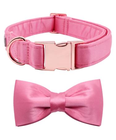 Lionet Paw's dog collar with fly - comfortable silk pink dog collar with removable fly for medium dogs neck 34-55cm m (1 Pack) peach - Buy Online on GoSupps.com