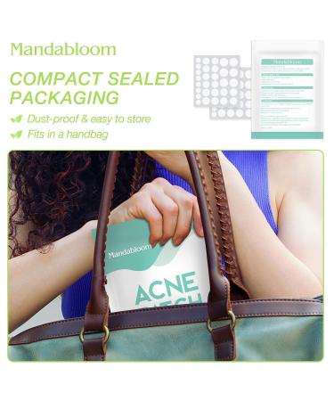 120 Pack Mandabloom Acne Pimple Patches with Tea Tree Oil & Salicylic Acid - Hydrocolloid Acne Dots for Face Zits & Breakouts - Buy Online on GoSupps.com