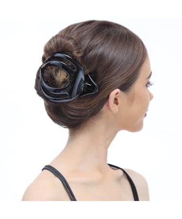 RC Roche Ornament 6 Pcs Womens Clutcher Banyan Leaf French Eyelet Hair Clip - Clear Brown/Black (Pack of 6) - Buy Online on GoSupps.com