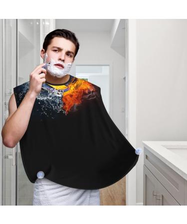 Volleyball Fire Water Beard Bib | Non-Stick Grooming Cloth for Men | Ideal Shaving & Trimming Cape | Perfect Gift for Sports Lovers - Buy Online on GoSupps.com