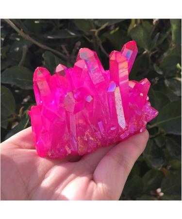 140-150g Rare Beautiful red Flame Aura Quartz Crystal Cluster Specimen Stone Crystal Reiki - Buy Online on GoSupps.com