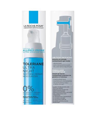 La Roche-Posay Toleriane Ultra Night Cream for Face - Intense Soothing Moisturizer with Vitamin E - Allergy Tested for Sensitive Skin - Buy Online on GoSupps.com