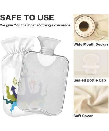 Buy Naanle Funny Transparent Hot Water Bottle 2L - Large Bed Warmer & Pain Relief Therapy - Buy Online on GoSupps.com