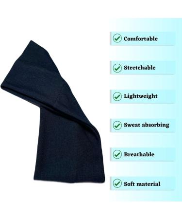 Westend Choice 9cm Wide Headband in Navy - Soft Stretchy Head Band for Men & Women - Gym Yoga Hair Band - Buy Online on GoSupps.com