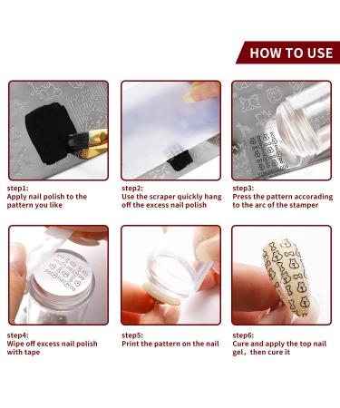 Luvadeyo Nail Stamping Set - 1 Piece Nail Stamp & Scraper for 100+ Uses | Perfect for French Manicure & DIY Nail Art - Buy Online on GoSupps.com