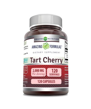 Amazing Formulas Tart Cherry Supplement | 2000 Mg Per Serving | 120 Capsules Supplement | Non-GMO | Gluten Free | Made in USA 1 Count (Pack of 1)