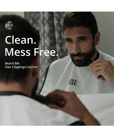 Beard King Beard Bib Apron for Men - Original Cape As Seen on Shark Tank - Hair Catcher for Shaving & Trimming - Grooming Gifts for Dad or Husband - White - Buy Online on GoSupps.com