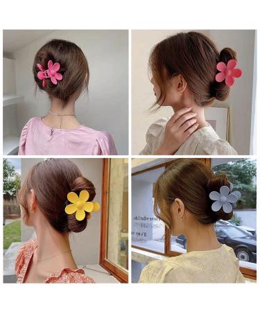 OWIIZI Jumbo Claw Clips for Thick Hair - 6PCS Flower Hair Clips - Large Strong Hold - Cute Matte Claw Clips - 6 Colors - Hair Barrettes for Women and Girls - Buy Online on GoSupps.com