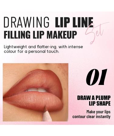 Women's Lip Gloss Set | Long-Lasting Tinted Lip Gloss Set for Women | 6-Piece Lip Pencil Kit for Girls for Everyday Use Travel Teen Birthday Parties - Buy Online on GoSupps.com