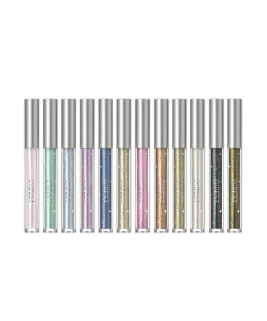 12 Colors Liquid Eyeshadow | Long Lasting Shimmer Eyeshadow Makeup Set - Sparkling Eye Shadow Makeup Kit Perfect for Every Woman and Girl Uwariloy 12pcs