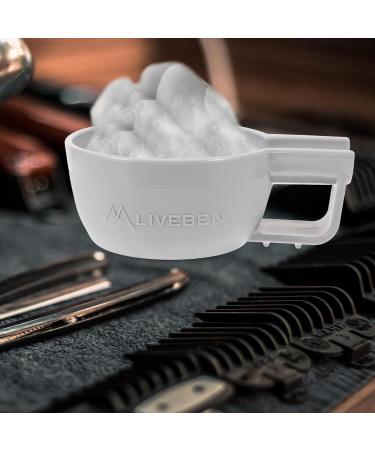 Nuobesty Shaving Soap Bowl - Wide Opening Foam Mug for Barbers | Best Hairdressing Accessories for Cream & Soap - Buy Online on GoSupps.com
