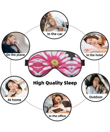 SSIMOO Red & White Flower Print Light-Blocking Eye Mask | Ultra-Soft for Comfortable Sleep | International Shipping Available - Buy Online on GoSupps.com