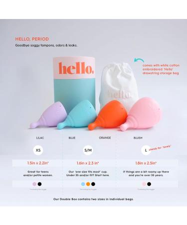 Hello Cup Small/Medium Menstrual Cup - BPA Free  Reusable  Hypoallergenic  Recyclable  Medical Grade TPE - Smooth & Comfortable - Black (S/M 1 ct) - Buy Online on GoSupps.com