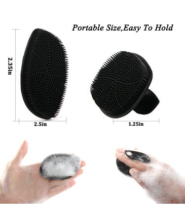 HieerBus Silicone Face Scrubber | Facial Cleansing Brush for Men and Women | Gentle Exfoliation Pad for Cleansing and Massage | Black+Purple - Buy Online on GoSupps.com