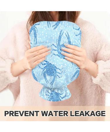 Blue Crab 2L Hot Water Bottle - Mosaic Tiles Soft Plush Cover | Ideal Winter Warmer for Kids & Adults - Buy Online on GoSupps.com