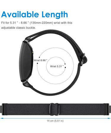 Fintie Elastic Bands Compatible with Fitbit Inspire 2 / Inspire HR/Inspire  Adjustable Stretchy Nylon Loop Band Breathable Replacement Strap Accessory Wristband  Black - Buy Online on GoSupps.com