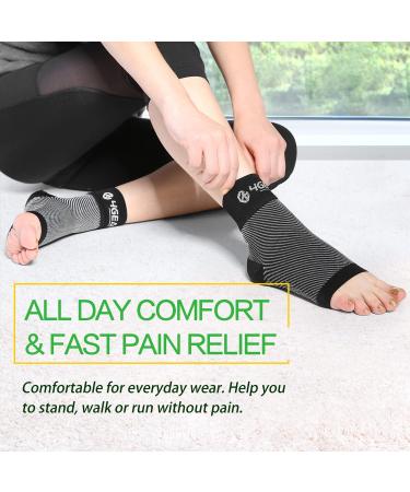 Plantar Fasciitis Relief Kit: Compression Sleeves, Heel Cups, Arch Supports, Gel Inserts & Massage Ball - L-XL - Buy Online on GoSupps.com