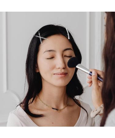 BLMHTWO Rhinestone Hair Clips - Set of 12 Sparkling Crystal Bobby Pins for Styling - Silver, 6cm - Buy Online on GoSupps.com