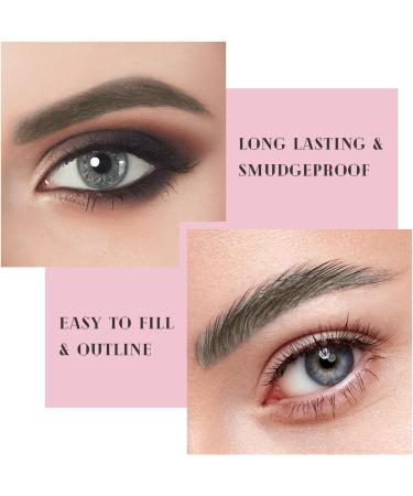 Music Flower Double Ended Eyebrow Pencil - Waterproof & Smudgeproof Brow Pen in Khaki Brown | Long Lasting Eye Makeup - 1 Pack - Buy Online on GoSupps.com