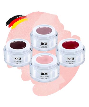 Amarena Cherry Collection Set - Color Gel - Gel Nails Color Gel - Made in Germany (4 x 5ml)
