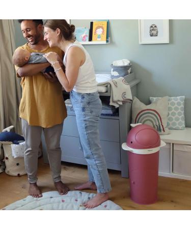 Kindsgut Windeleimer Wal Altrosa - Odor-Tight Diaper Bin with Refill Film Easy Clean & Eco-Friendly Design - Buy Online on GoSupps.com