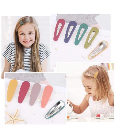 Boobeen 20 Pack Acrylic Metal Snap Hair Clips for Women - Matte Hair Barrettes for Girls - Fashion Hair Accessories for Kids & Teens - Buy Online on GoSupps.com