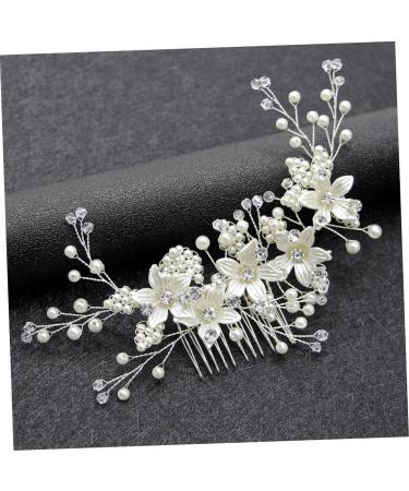 DOITOOL Prom Headpiece Bridal Hair Clip Bridal Headpiece Wedding Bridal Hair Comb Bride Hair Clip Wedding Headpiece Bride Insert Comb Women Hairpin Bridesmaid Pearl - Buy Online on GoSupps.com